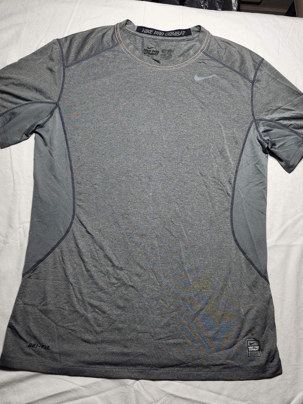 Nike Short Sleeve Dri-FIT Athletic Tee in Grey